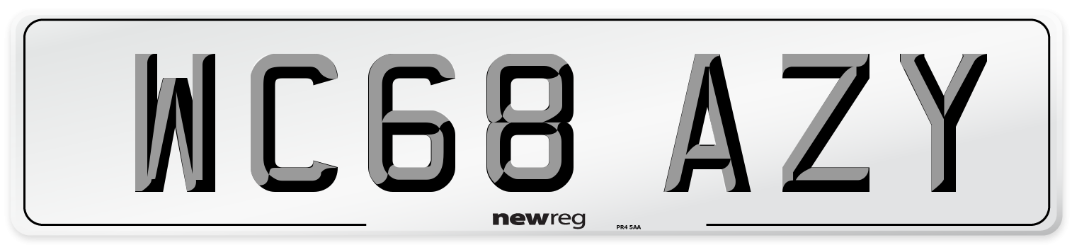 WC68 AZY Number Plate from New Reg
